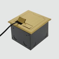 In-floor box antique lid finish