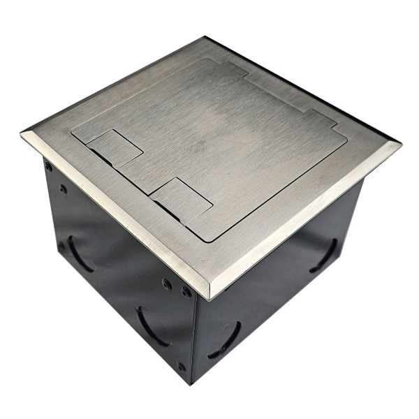 Floor Outlet Box - Antique Brass Lidded