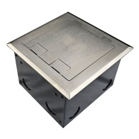 Floor Outlet Box - Antique Brass Lidded