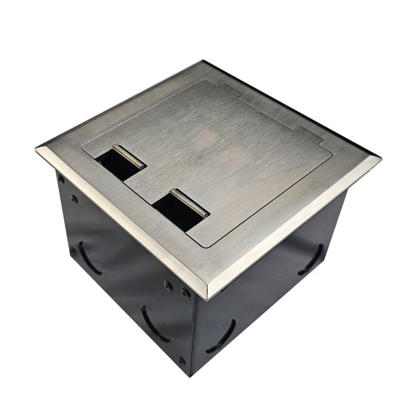 Floor Outlet Box 1 Standard GPO Antique Brass Flush