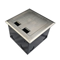 Floor Outlet Box 1 Standard GPO Antique Brass Flush
