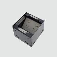 Floor Outlet Box 1 Standard GPO USB (1 X USB A & 1 X USB C) Antique Brass Flush Square Edge Lid