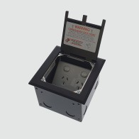 Floor Outlet box 2 x Power - Antique Copper Lid