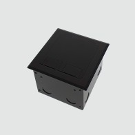 Floor Outlet Box 1 Standard DGPO Antique Brass Flush Square Edge Lid