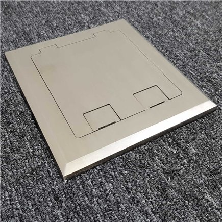 Floor Outlet Box 1 Standard GPO ( 2 x USB charge) Stainless Steel Flush lid 145 Series