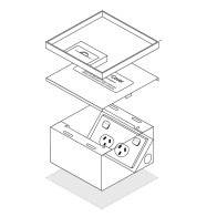 Unex Vertical Hinge 135mm U23X | Cableaway