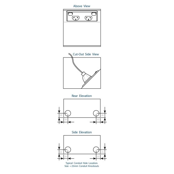 Unex Reinforced Divider 60mm U23X | Cableaway