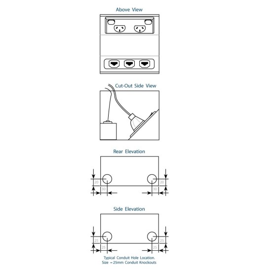 Unex Insulating Horizontal Support U48X | Cableaway