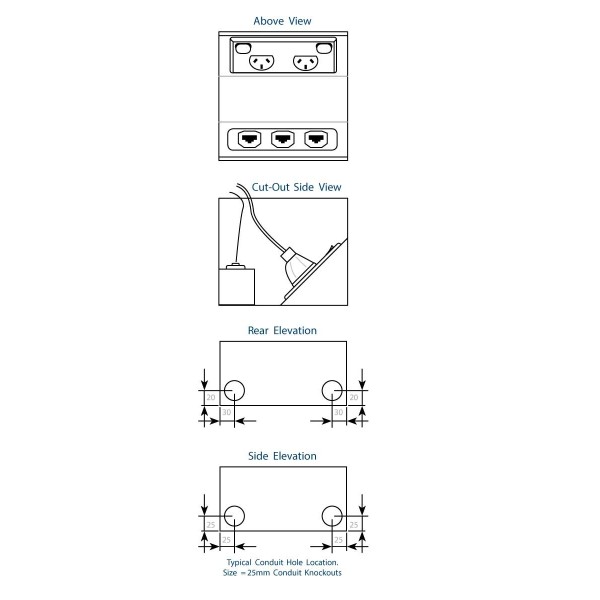 Unex Insulating Horizontal Support U48X | Cableaway