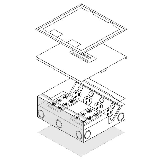 Unex Perforated Insulating Cable Tray 100x300 U23X Grey