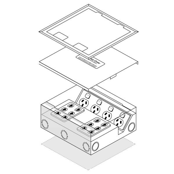 Unex Perforated Insulating Cable Tray 100x300 U23X Grey