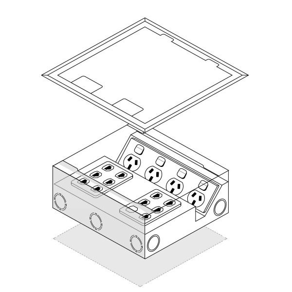 Unex Perforated Insulating Cable Tray 100x400 U23X Grey