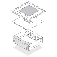 50x105mm PVC Skirting Duct – White | Internal Corner | Cableaway