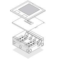 Recessed Pop-Up Outlet - White/Chrome | 3 GPO + USB-C | Cableaway