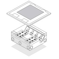 Recessed Pop-Up Outlet - White/Chrome | GPO+Wireless | Cableaway