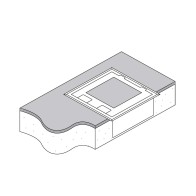 Recessed Pop-Up Outlet - White/Chrome | GPO+Wireless | Cableaway