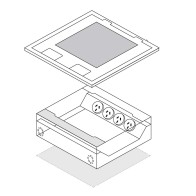 Motorised Power Tower - Silver | 3 GPO + USB | Cableaway