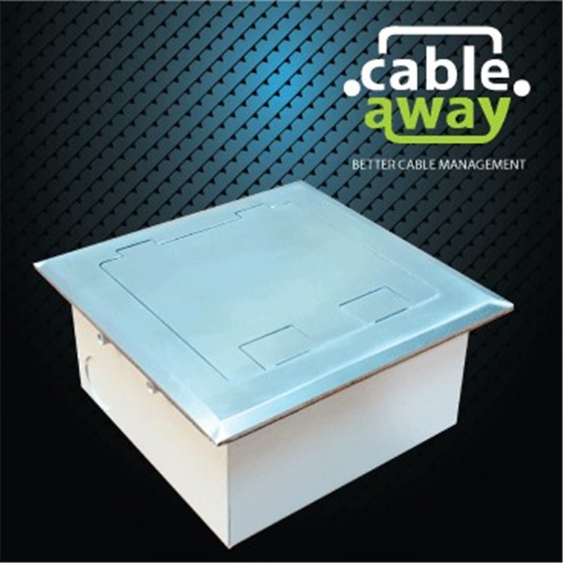 Shallow Floor Outlet Box 2 Power Stainless Steel Flush 145 Series