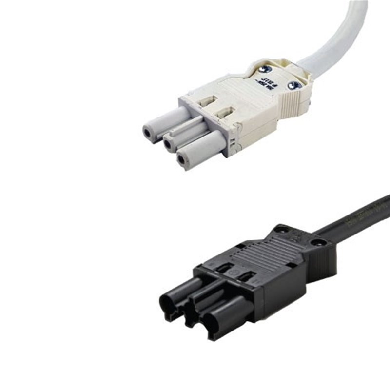 3 Pole Custom made Interconnect Leads Available in Black and White