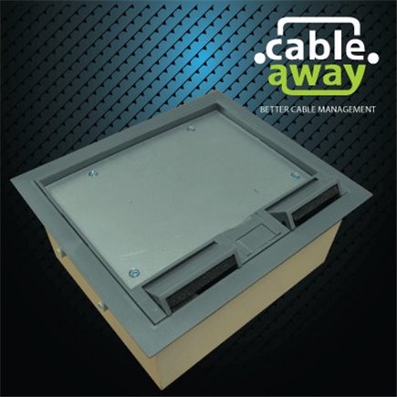 2 Power Plastic Lid Floor Outlet Box