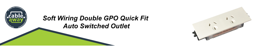 Soft Wiring Double GPO Quick Fit Auto Switched Outlet