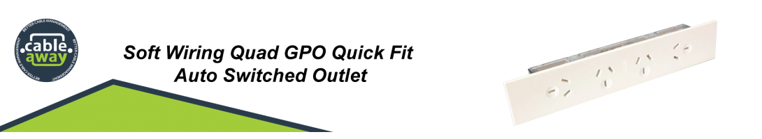 Soft Wiring Quad GPO Quick Fit Auto Switched Outlet