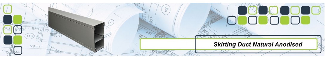 Cableaway skirting duct Natural Anodised Finish