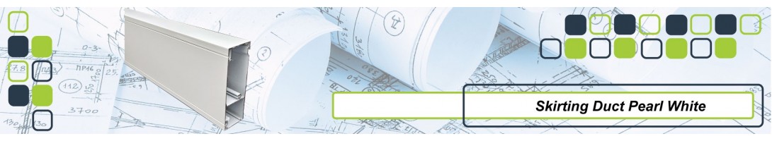 Cableaway Skirting Duct Powder-Coated Pearl White