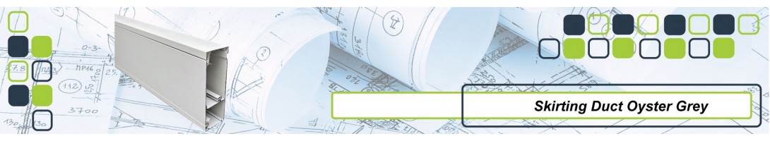 Cableaway Skirting Duct Powder-Coated Oyster Grey