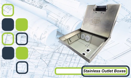 Stainless Steel Recessed Lid Floor Outlet Boxes