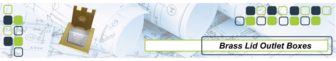 Brass Flush Lid Floor Outlet Boxes