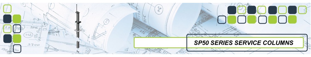 SP50 SERIES ROUNS SERVICE COLUMN PEARL WHITE