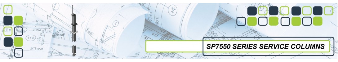 SP7550 SERIES SERVICE COLUMN NATURAL ANODISED