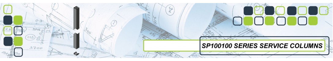 SP100100SERIES SERVICE COLUMN NATURAL ANODISED