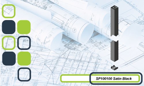 SP100100 SERIES SERVICE COLUMN SATIN BLACK