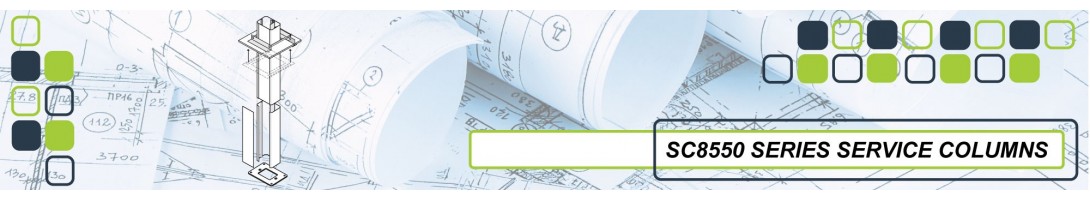 SC8550 SERIES SERVICE COLUMN NATURAL ANODISED