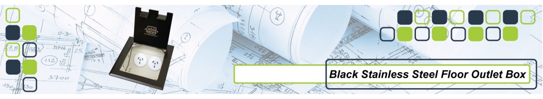 Stainless Steel Black Lid Floor Outlet Boxes